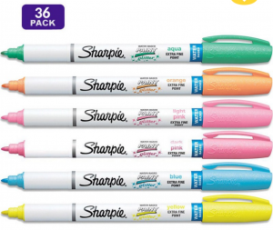 36-Pack Sharpie Water-Based Glitter Paint Markers Extra Fine Point Just $19.99 Shipped!
