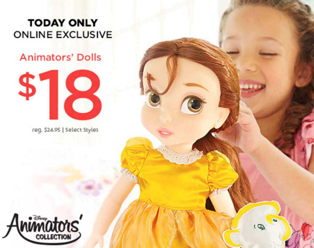 Online & Today Only Disney Animators Dolls Just $18.00!