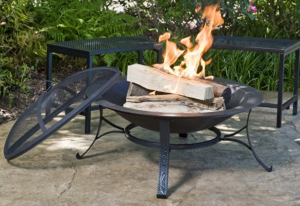 CobraCo 30″ Round Cast Iron Copper Finish Fire Pit with Screen and Cover Just $41.54!