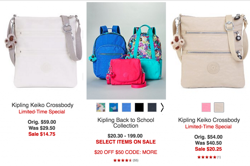 Kipling Keiko Crossbody Bags As Low As $14.75! (regularly $59.00)