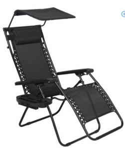 WOW! Folding Zero Gravity Recliner Lounge Chair With Canopy Just $39.99!