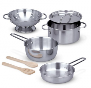 Melissa & Doug 8-Piece Stainless Steel Pots and Pans Playset Just $18.99!