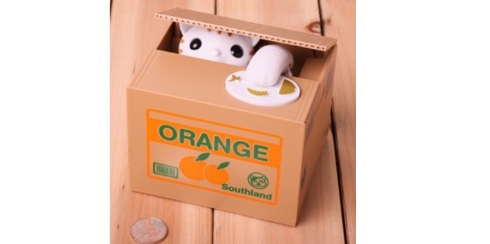 Cat Coin Stealing Piggy Bank ONLY $9.96 SHIPPED!