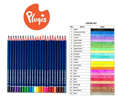 WOW! Pluqis Premium Art Colored Pencils (set of 24 colors) Only $7.99 Shipped! (Reg. $29.99)
