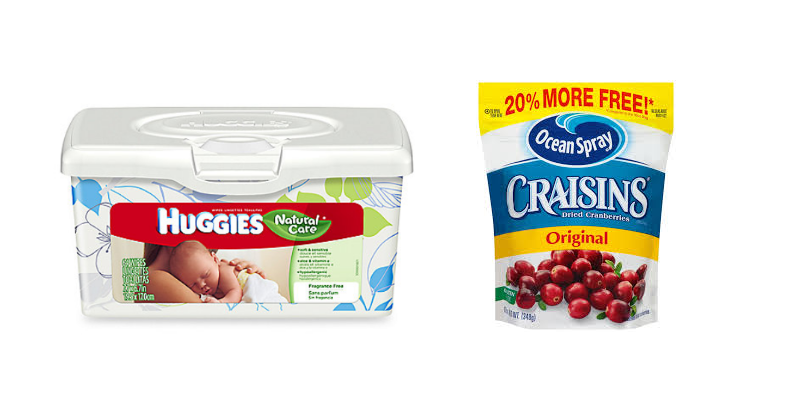 Coupons: Craisins and Huggies Wipes