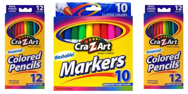 Cra-Z-Art Colored Pencils 12-pk or Markers 10-pk Only 50¢ + FREE Pickup!