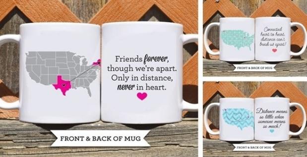 Jane: Custom Long Distance USA Map Mug Only $9.99!