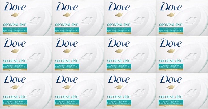 Amazon: Dove Beauty Bar, Sensitive Skin 4 oz, 16 Bars – $12.88 Shipped!