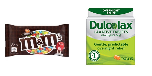Coupons: M&M’s and Dulcolax