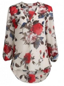 Amazon: Women’s Apricot Floral Printed V Neck High Low Blouse Only $12.99!