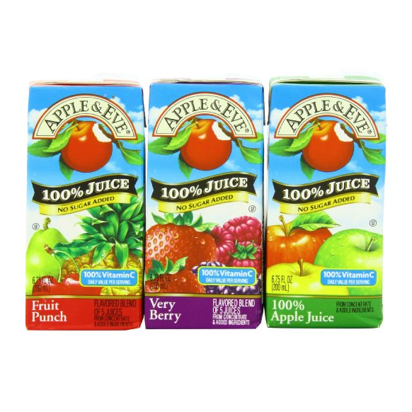 Apple & Eve 100% Juice Variety Pack 6.75 fl oz, 32 Count – $7.58 Shipped!