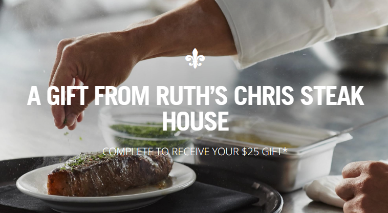Save $25 Off Your Entree Purchase at Ruth’s Chris Steakhouse!