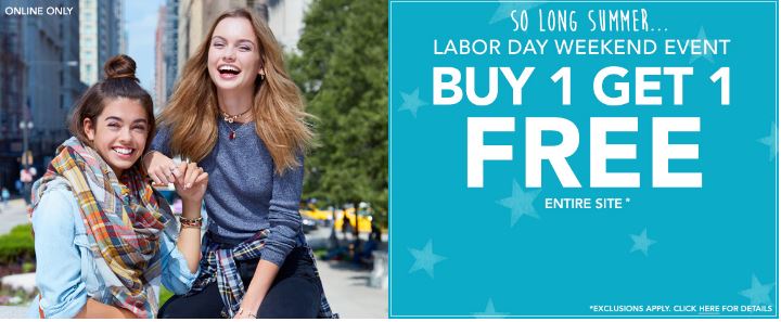 Claire’s Labor Day Sale – Buy One Get One FREE + Extra 15% Off!
