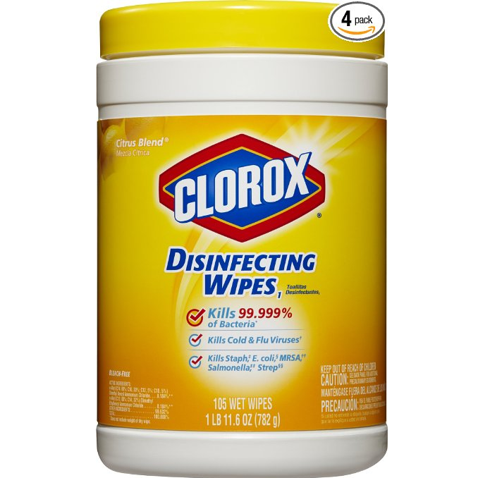 Clorox Disinfecting Wipes 105 Count (Pack of 4) Only $16.19 on Amazon! (Great for the Classroom!)