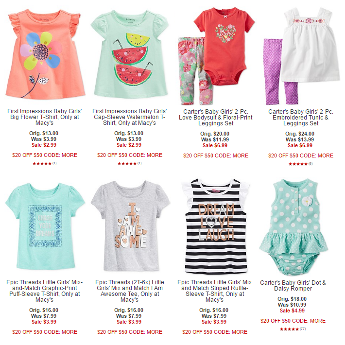 Macy’s: Girls Clearance Clothing Starting at $2.99! Plus Save $10 off Your $25 Purchase!