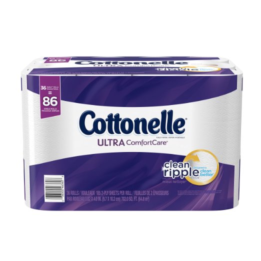 Cottonelle Ultra ComfortCare Toilet Paper (36 Family Rolls) Just $15.57 Shipped! (That’s Paying on $.18 per Regular Roll- STOCK UP PRICE!)