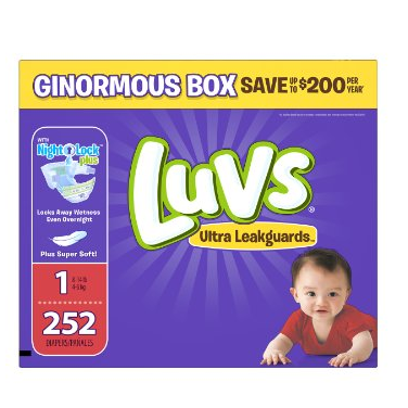 HURRY! Prime Members: Luvs Ultra Leakguards Diapers (Size 1) 252 Count Only $21.98 Shipped! That’s $.08 Per Diaper!