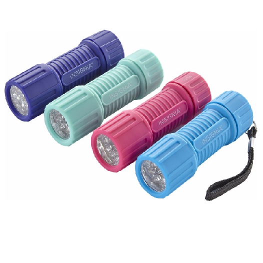 Insignia LED Flashlights 4 Pack Only $6.99 + FREE In-Store Pick Up! Great For Trick or Treating & 72 Hour Kits!