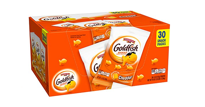 Amazon: Pepperidge Farm Goldfish Crackers Cheddar 30 Count Only $9.98! (Add-On Item)