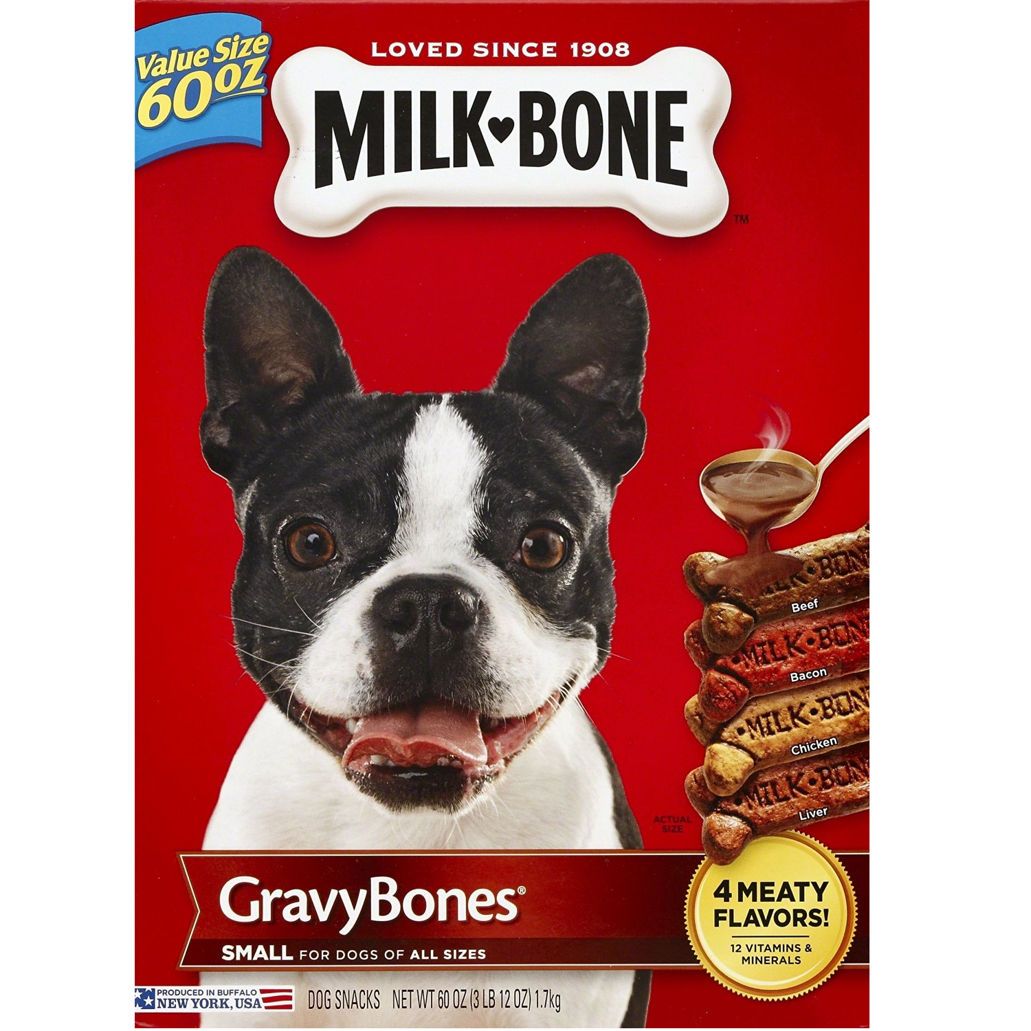 Milk-Bone Gravybones Dog Biscuits (60oz) 4 Count Only $15.30 – That’s $3.83 Per Box!