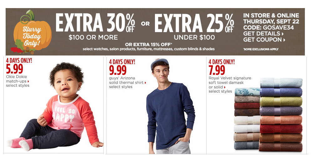 JC Penney: $10 Off a $25 Purchase Coupon In-store and Online! Plus 50% Off Men’s Suits & Great Clearance Deals!