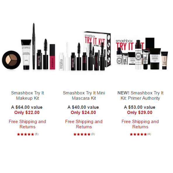 Smashbox Try It Makeup Kits Starting at $22 + Shipping is FREE!