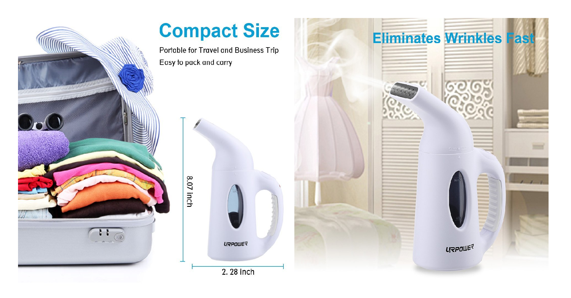 Highly Rate Portable Handheld Steamer Only $18.99 on Amazon!