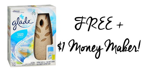 $1.00 Money Maker on Glade Automatic Spray Kit at Walgreens!