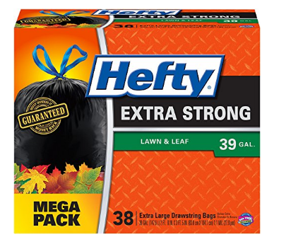 Hefty Drawstring Lawn and Leaf Trash Bags (39-Gallon Bags, 38-Count Box) for only $9.09 Shipped!