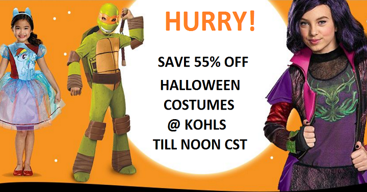 RUN! Kohl’s Flash Sale: Take an Extra 25% off + 20% off Halloween Costumes & Accessories!