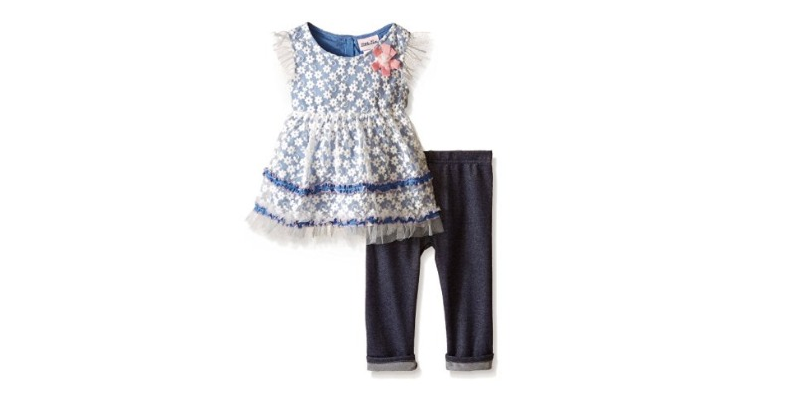 Little Lass Girls’ 2 Pc Capri and Embroidered Lace Set From $5.03!