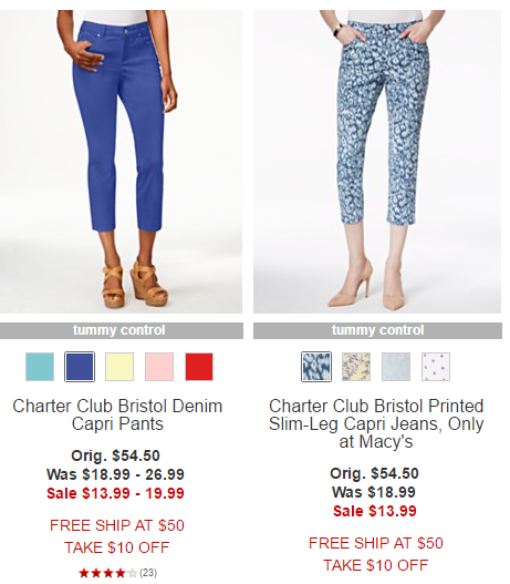 HOT! Macy’s: Take $10 off Your Denim Purchase! Women’s Pants for Only $3.99! (Reg. $54.50)