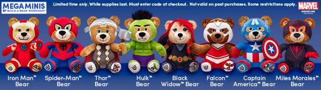 Build A Bear: Get TWO Marvel Mega Minis for Only $25! Or Get FOUR Marvel Mega Minis for Only $40 Shipped!