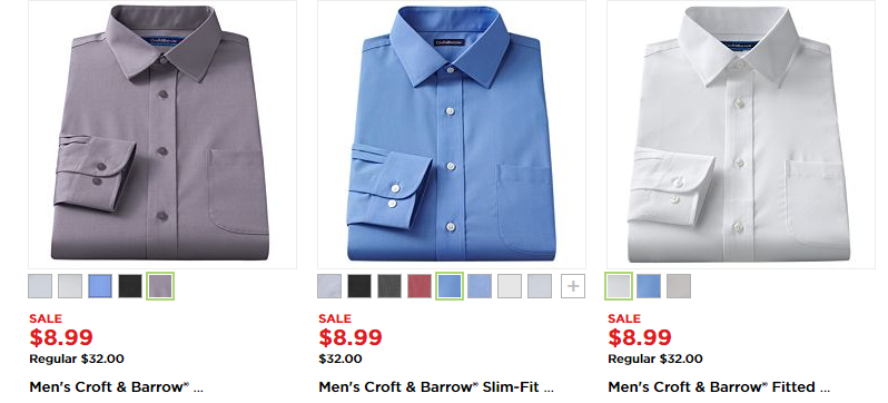 WOW! Men’s Croft & Barrow Dress Shirts Only $7.64 Each! (Reg. $32)