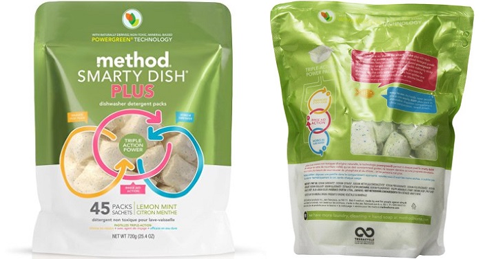 Method Smarty Dish Dishwasher Plus Tablets, Lemon Mint, 45 Count – $7.57 Shipped!