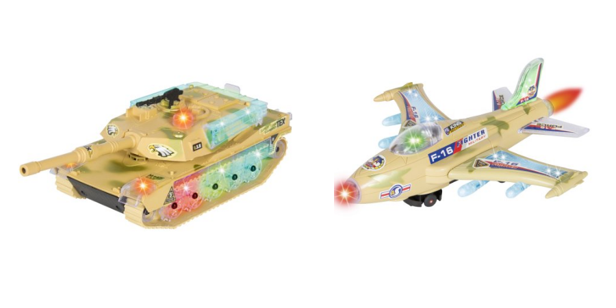 F-16 Figher Jet or Military Tank With Flashing Lights and Sounds Only $9.98 EACH!!