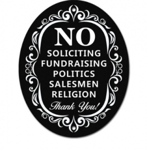 No Soliciting Sign for Home and Business $7.95!