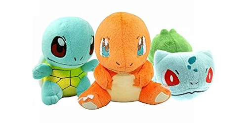 Set of THREE Pokemon Plush Characters Only $12.35 + FREE Shipping!