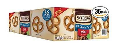 Snyder’s of Hanover 100 Calorie Mini Pretzels, 0.92 oz (Pack of 36) Only $8.99!  That’s Only $0.25 Each!