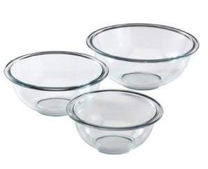 Pyrex Prepware 3-Piece Glass Mixing Bowl Set $12.49!