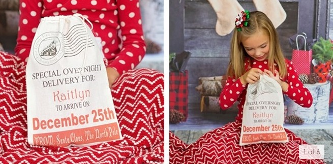 CUTE Personalized Polar Express Christmas Gift Bags Only $9.98 SHIPPED!