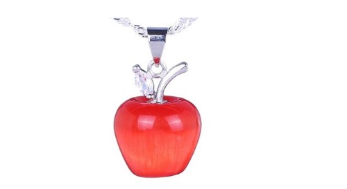 Crystal Plated Apple Necklace Only $6.89 SHIPPED!!