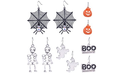Collection of 5 Pairs of Halloween Earrings Only $8.99!