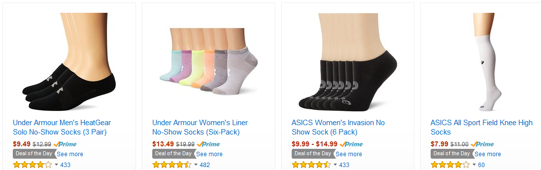 25-50% Off Athletic & Compression Socks! Prices from $3.20!