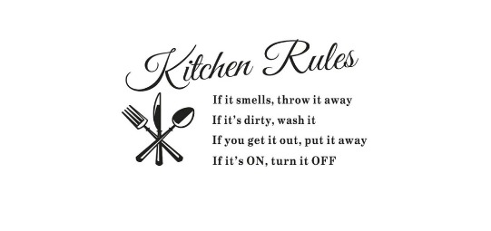 Kitchen Rules Wall Stickers Only $1.81 SHIPPED! This is Going on My Fridge!