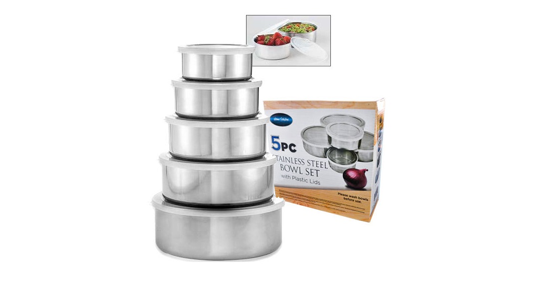 Home Collections 10-pc Stainless Steel Bowl Set Only $8.99 SHIPPED!
