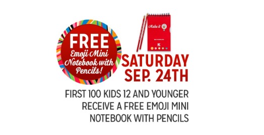 FREE Mini Emoji Notebook and Pencils at Kmart Saturday Morning! (9/24/16!