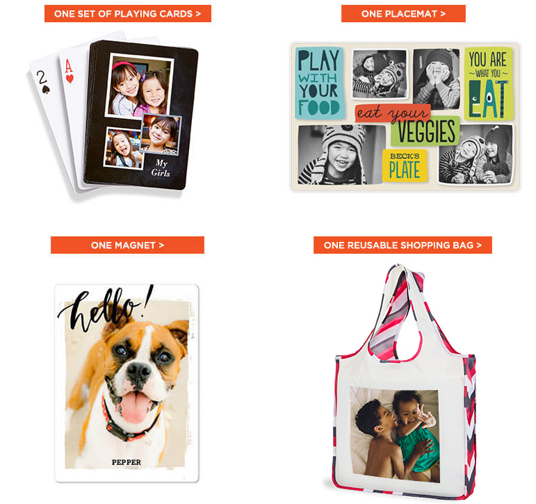 Shutterfly:  Everyone Can Grab One of These Four Gifts for FREE! Choose from: Playing Cards, Placemat, Magnet or Shopping Bag for FREE! (Today, Sept. 28th Only)