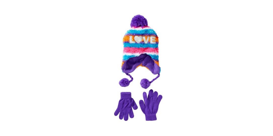 Accessories 22 Big Girl’s Striped Faux Fur Hat and Gloves Just $1.95!!
