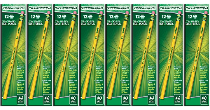 Dixon Ticonderoga Wood-Cased Pencils, Box of 96 – $10.17!